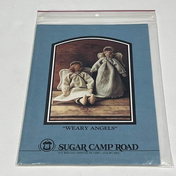 Four Holiday Animal Angel Cloth Doll Patterns Uncut Frog Squirrel Halloween Cat - Picture 9 of 16